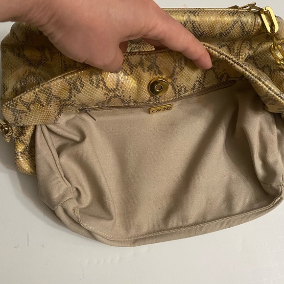 Cache Shoulder bag faux Python Leather Snake Print - Picture 11 of 16